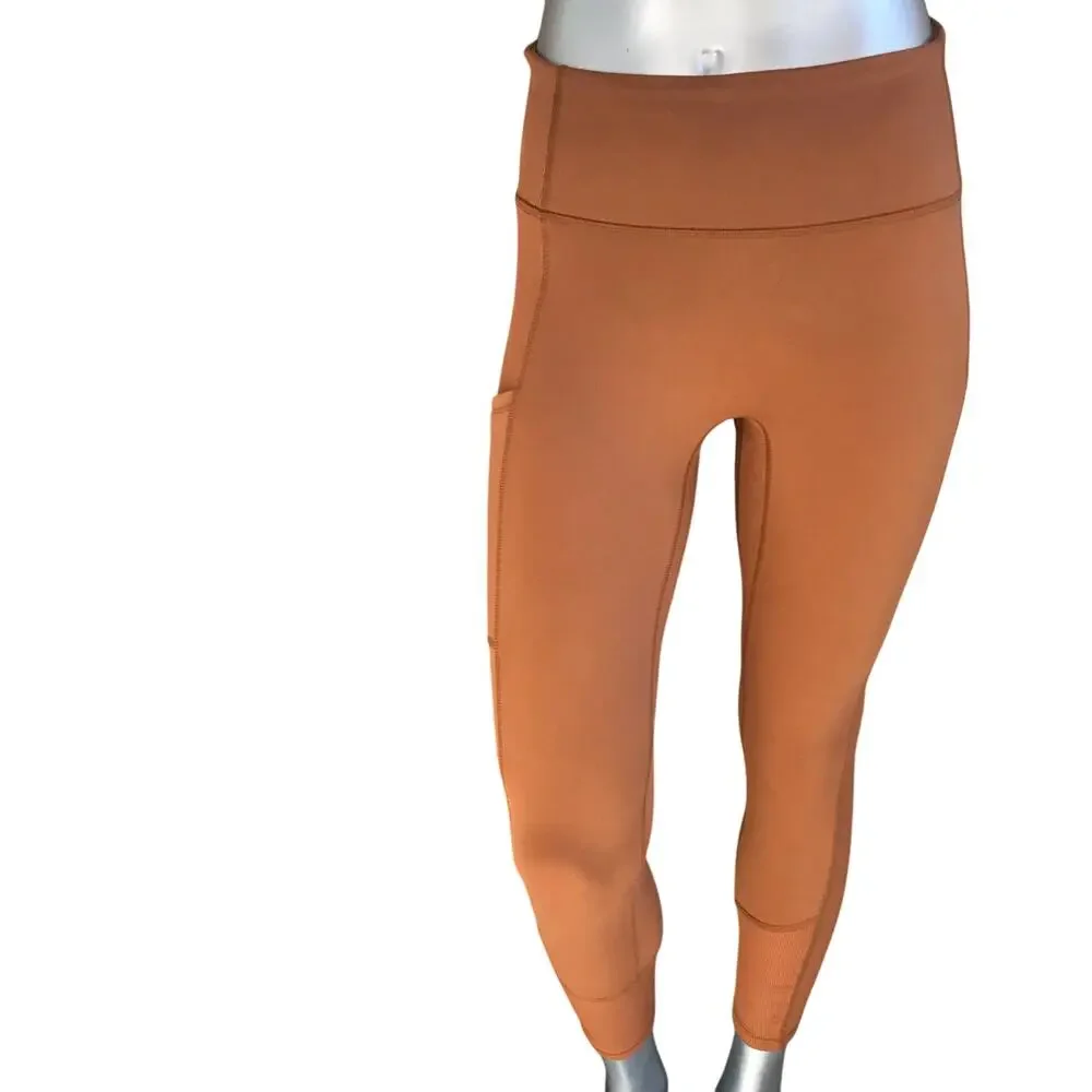 All in Motion Burnt Orange Soft Leggings with Side Pockets Women’s Size M - Picture 2 of 9